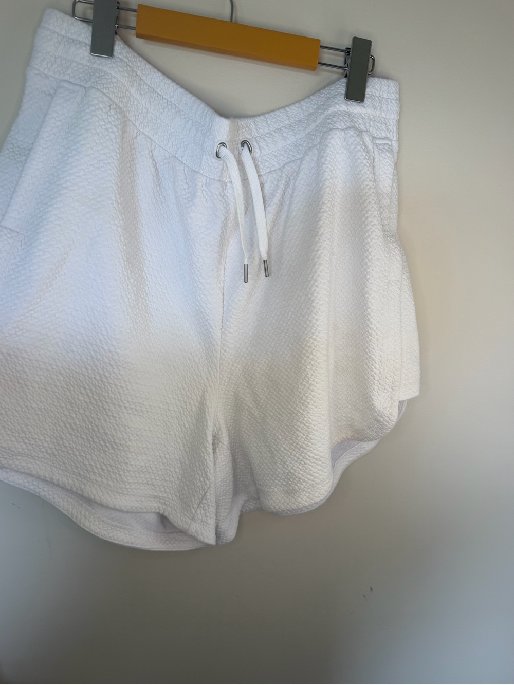 Penningtons White Textured Drawstring Athletic Shorts